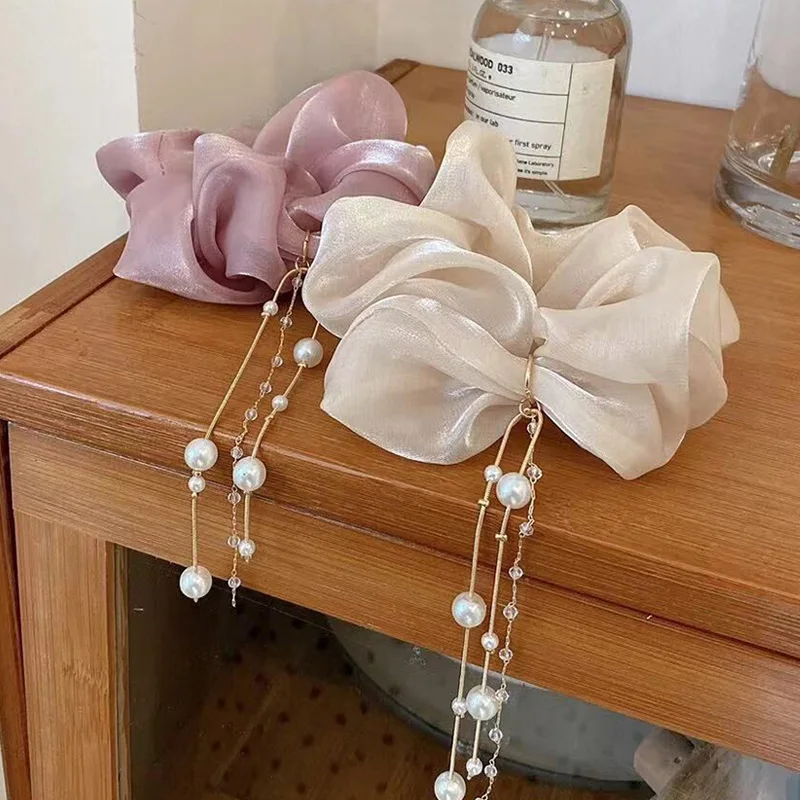 

New Girls Hair Accessories Flower Headband Pearl Elastic Hair Bands Scrunchie Cute Headdress Hair Bands for Women