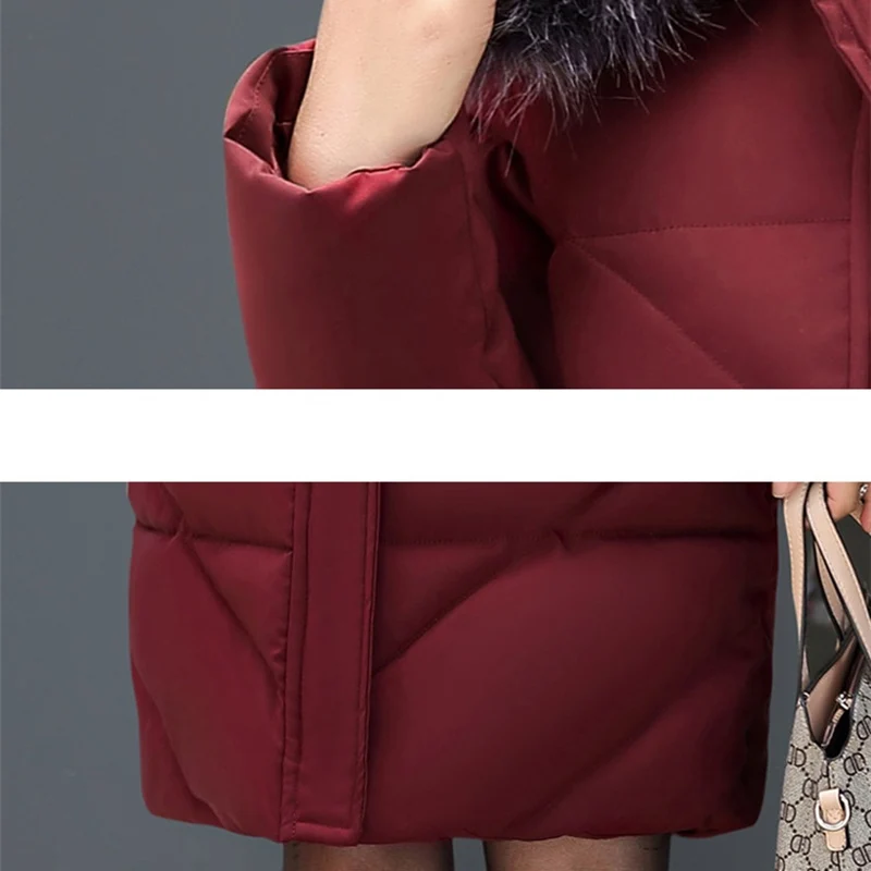 Женская зимняя парка для женщин среднего возраста модная женская хлопковая