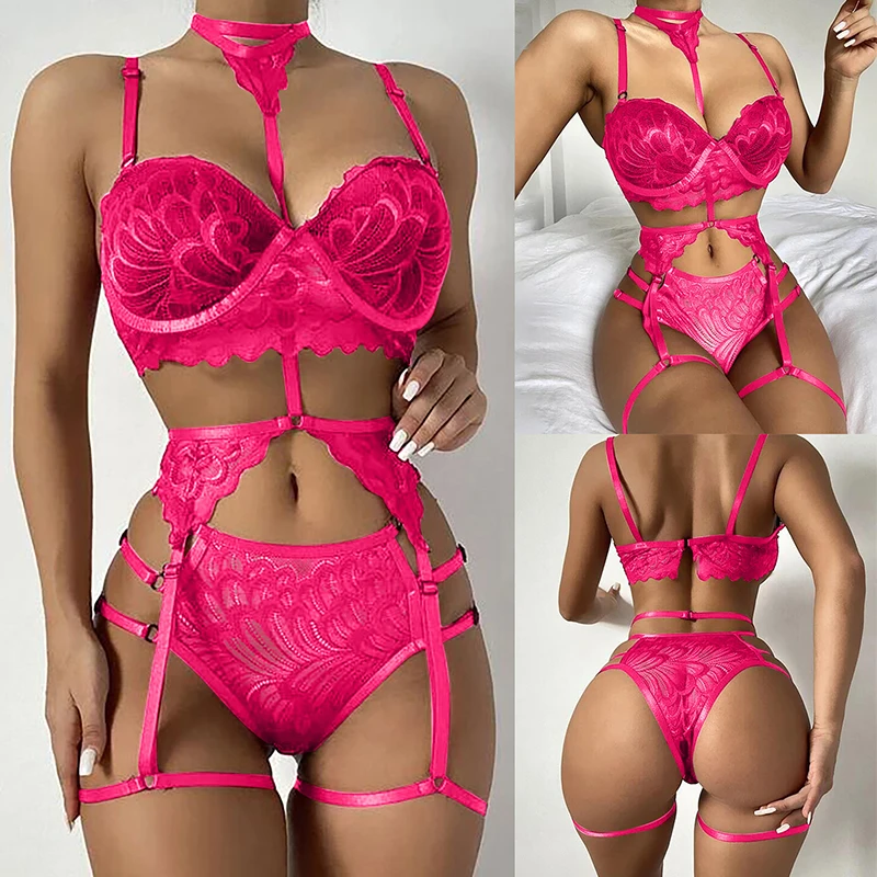 

Женское нижнее белье, открытый сексуальный комплект нижнего белья, бюстгальтеры пуш-ап, кружевной горячий Эротический бюстгальтер и трусик...