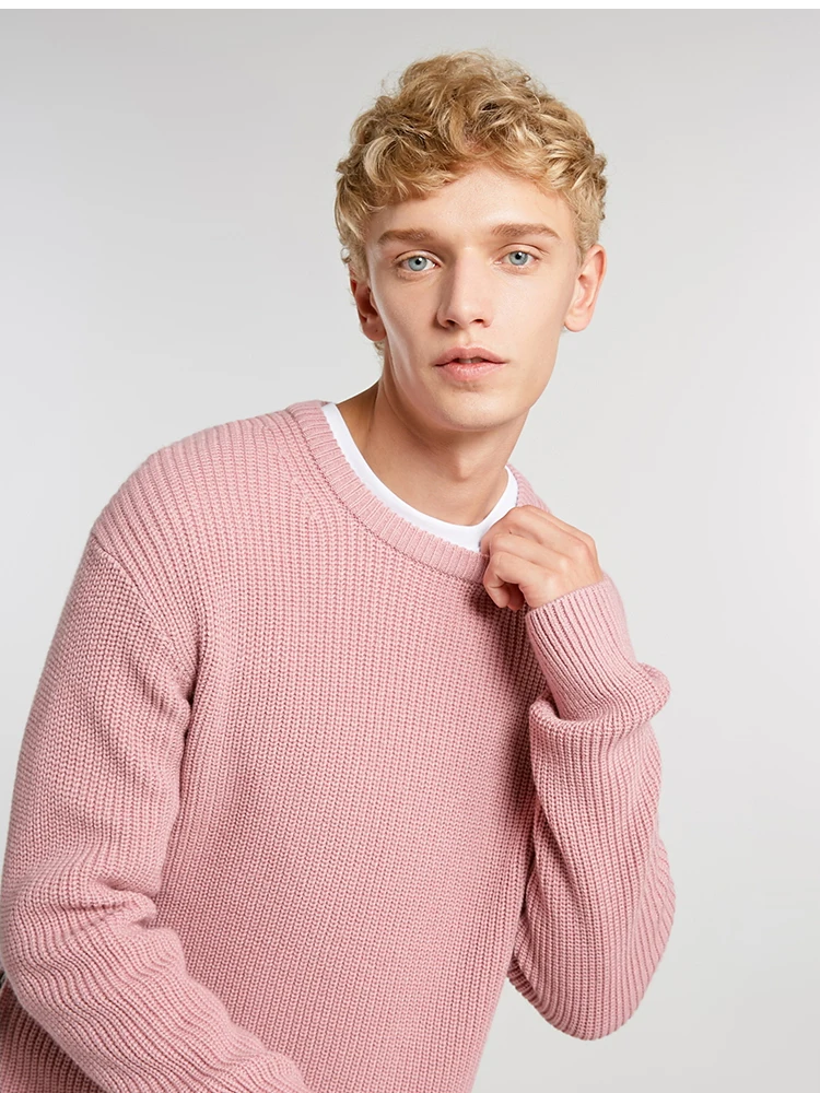 JackJones мужской Однотонный свитер с круглым вырезом 218425502