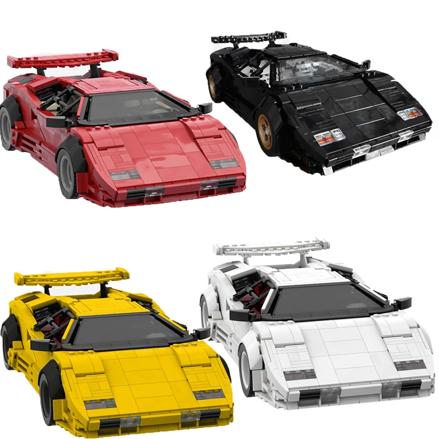 

High-Tech Super Racing Car Model Building Blocks Speed Champion Countachs LP5000 QV Vehicle MOC Bricks Toys for Children Gifts