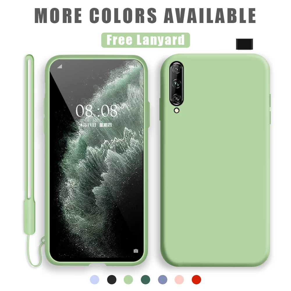 Мягкий оригинальный защитный чехол из жидкого силикона для Huawei Y6S Y9S Y6 Pro Y7 Prime Y9 2019