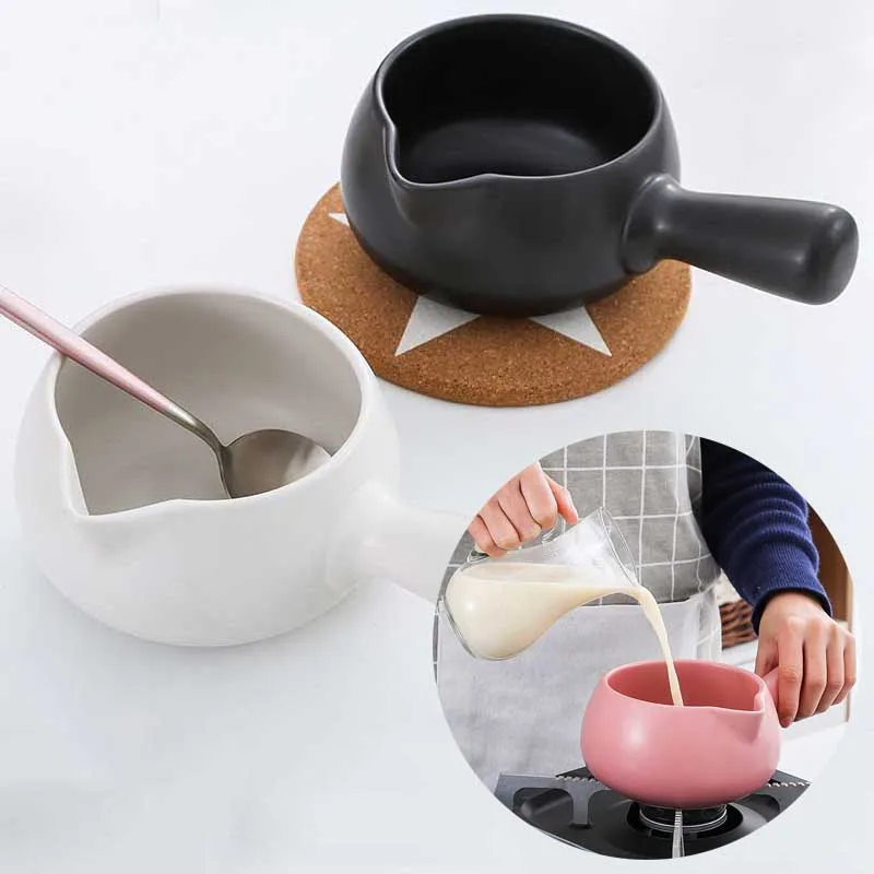 

Ceramic Cookware Sauce Pan Baby Breakfast Milk Coffee Saucepan Cookware Induction Cooker Non-Stick Pan Mini Pot Kitchen Cookwar