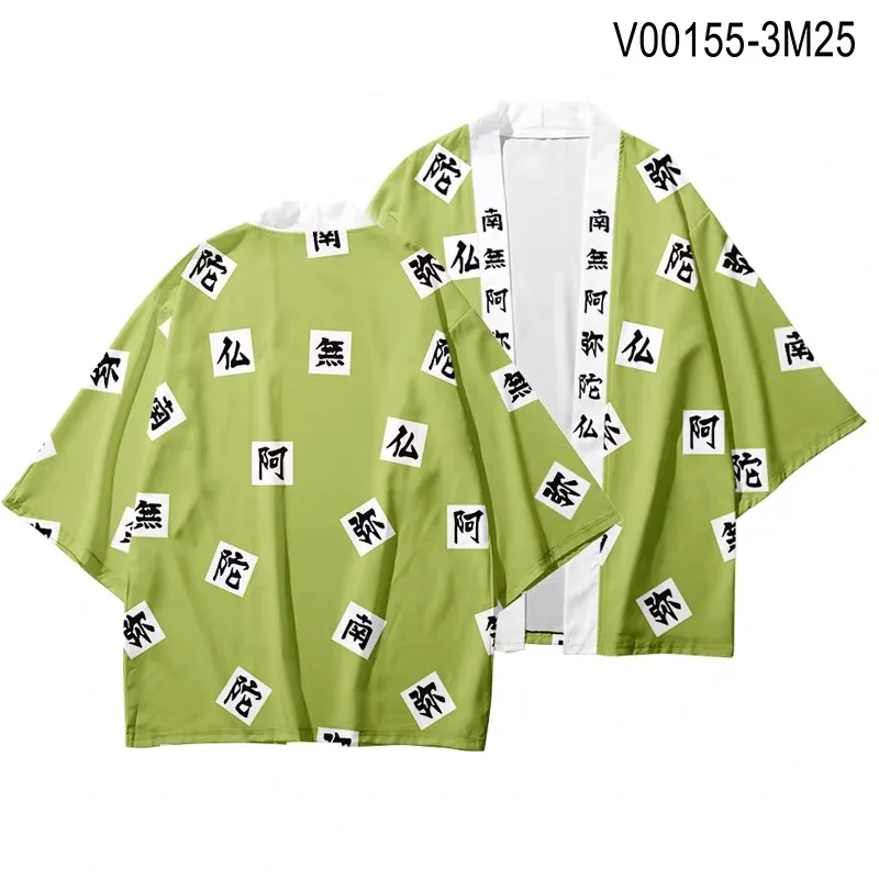 Demon Slayer Kimetsu no Yaiba 3D печать японского Аниме кимоно Haori Yukata Косплей женщин/мужчин лето Повседневная крутая уличная одежда - Цвет: F