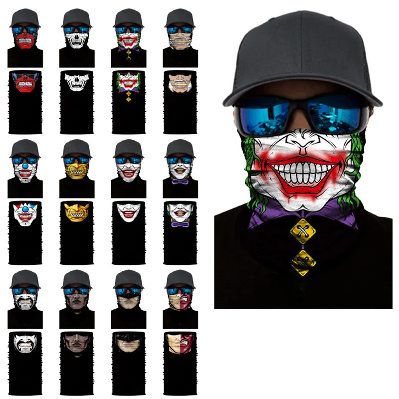 Мужской шарф на Хеллоуин женская и мужская повязка голову Лыжный Череп полумаска