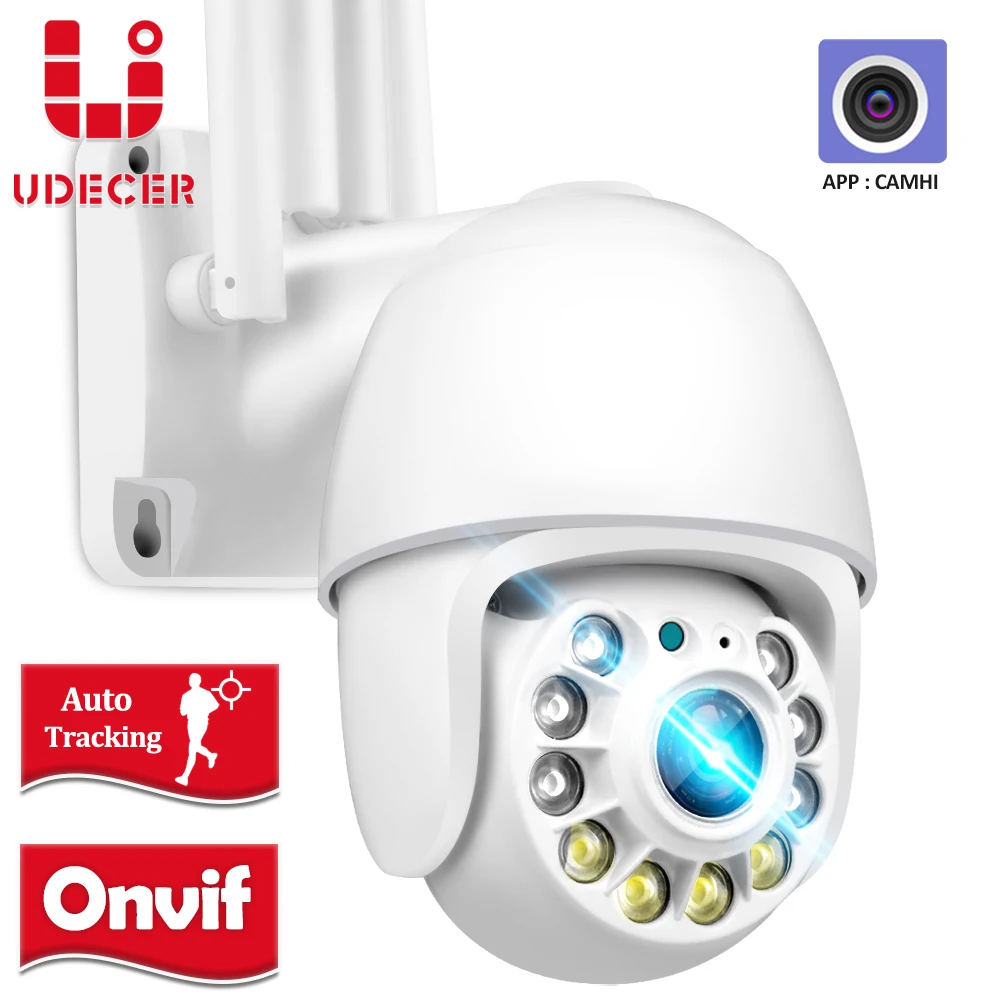 IP Камера 1080P HD WiFi PTZ открытый безопасности ONVIF AI автоматическое отслеживание