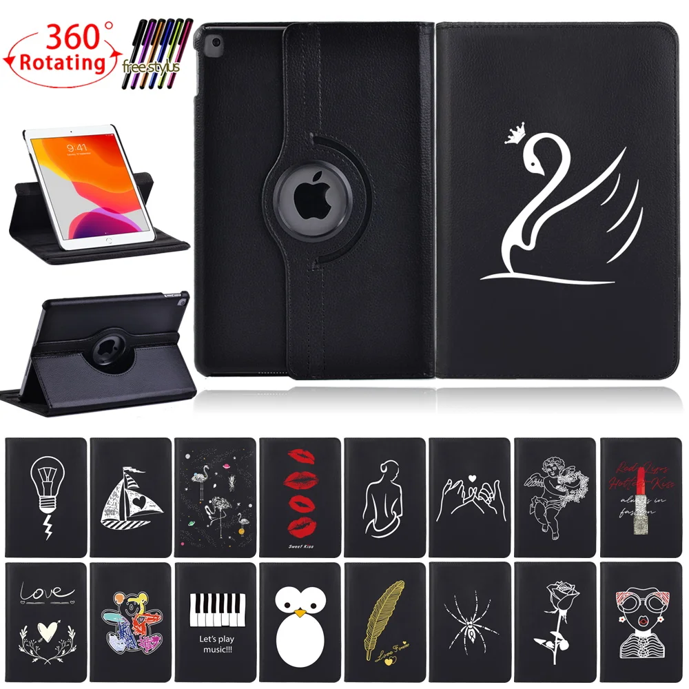 

360 Rotating Stand Tablet Case for Apple IPad 2/3/4/ IPad Mini 4/5/iPad 5/6th 9.7" /7/8/9th Gen 10.2 PU Leather Stand Cover