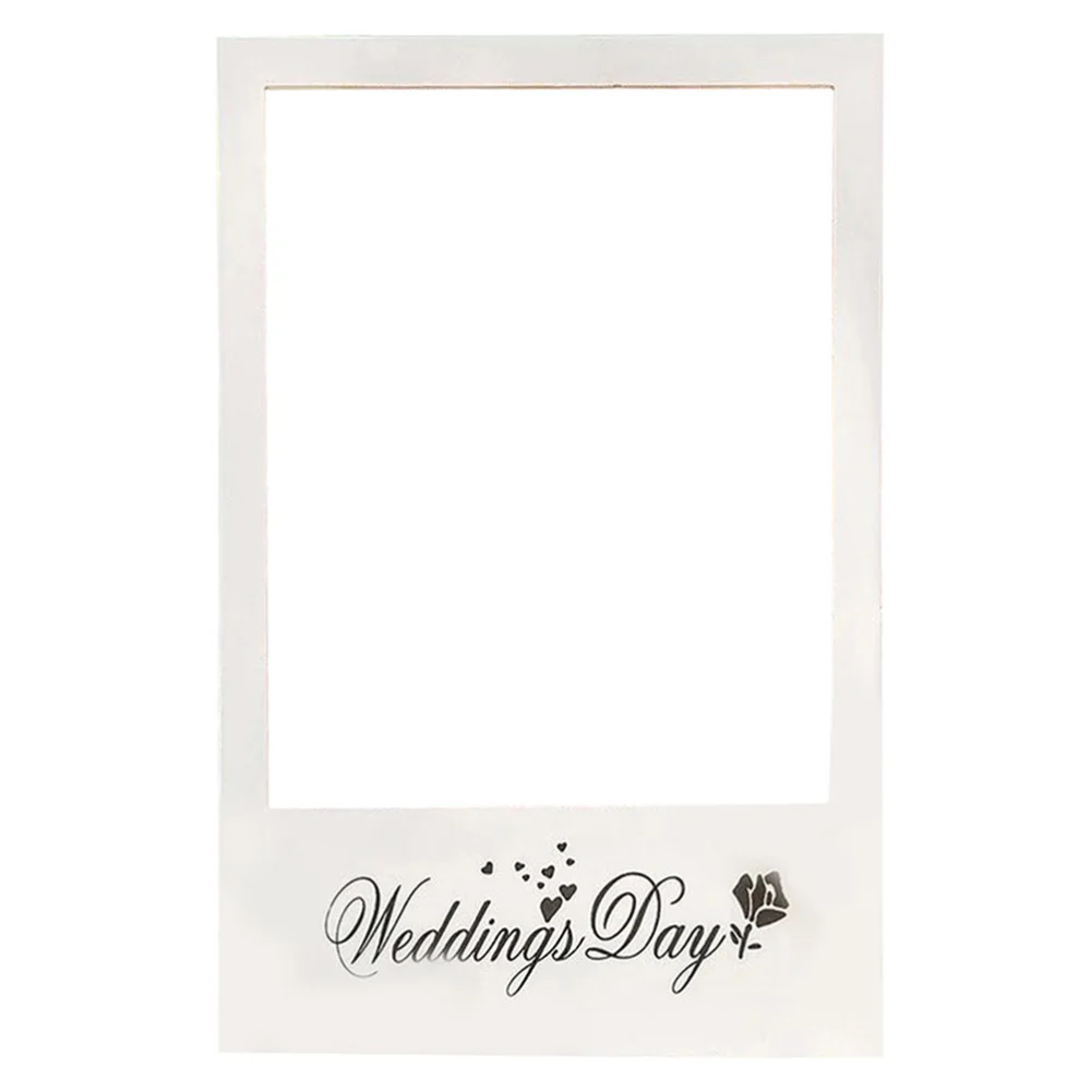 

3pcs Creative Weddings Day DIY Paper Photo Frame Photo Booth Props for Wedding