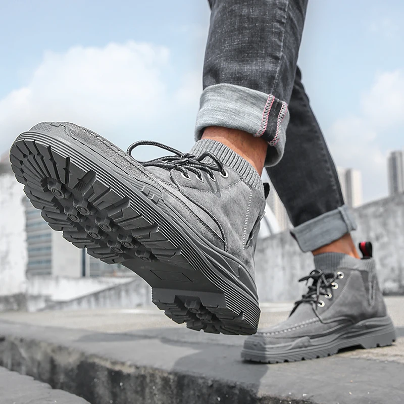 

Men Casual Flat Shoes Shoes Men Casual Mens High Top Sneaker Hot Sale Men's Leather Man Fashion Sports Hightop Sneakers Shoe