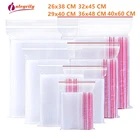 Прозрачные пакеты для хранения подарковпеченьяткани, Многоразовые прозрачные пакеты на молнии, пластиковые пакеты для упаковки, большие размеры