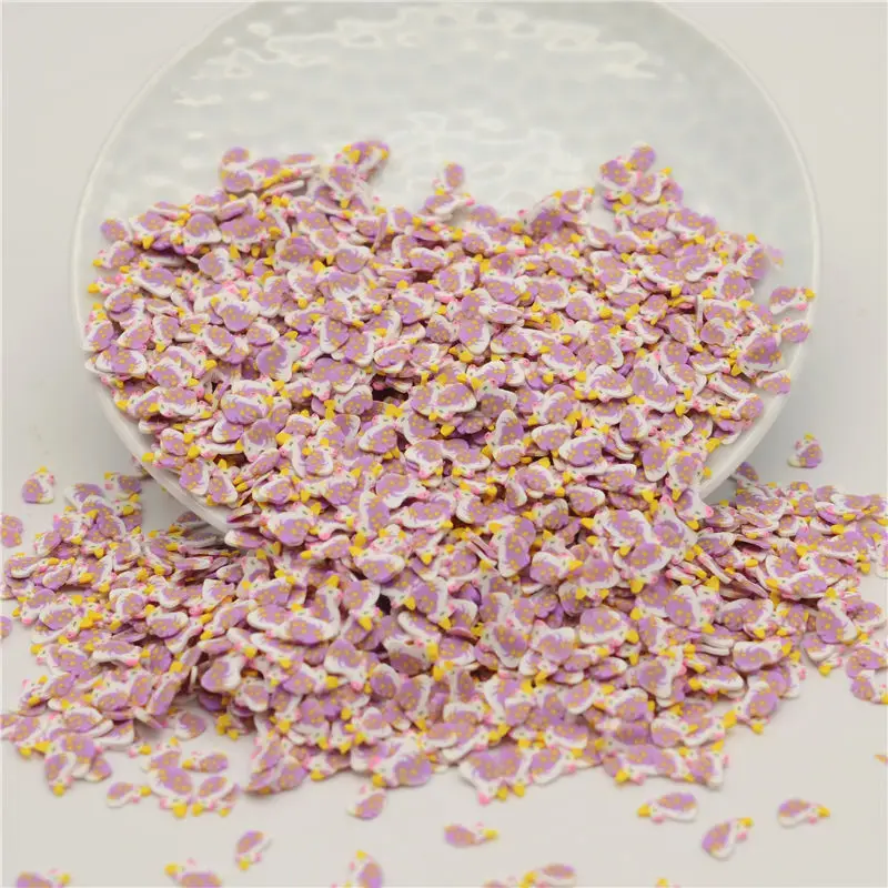 100 г/лот полимерный Единорог Горячая глина окрашивание прекрасные конфетти для