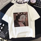 Женские топы с рисунком Demon Slayer, японские Футболки с героями аниме Kimetsu No Yaiba, винтажные футболки Harajuku Kawaii, уличная одежда, E-Girl, панк
