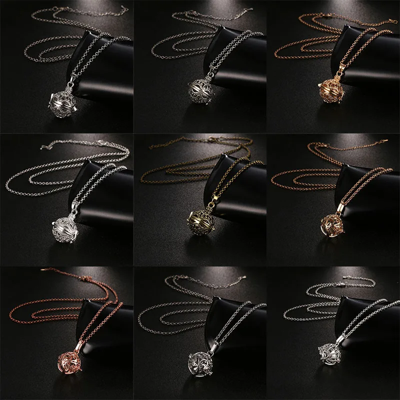 

Mexico Aromatherapy Diffuser Necklace Music Ball Vintage Locket Small And Exquisite Pendant Jewelry Woman Fashion Accessories