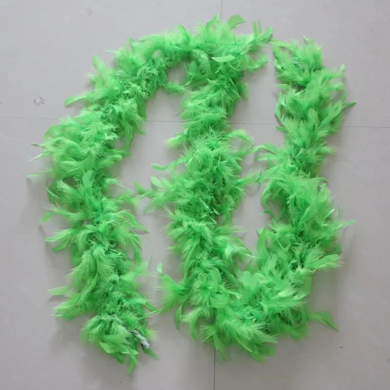 green feather 10 шт 2 м куриное перо полосы цвета боа из пера индейки для свадьбы День рождения вечеринки Свадебные украшения аксессуары одежды - Цвет: green feather