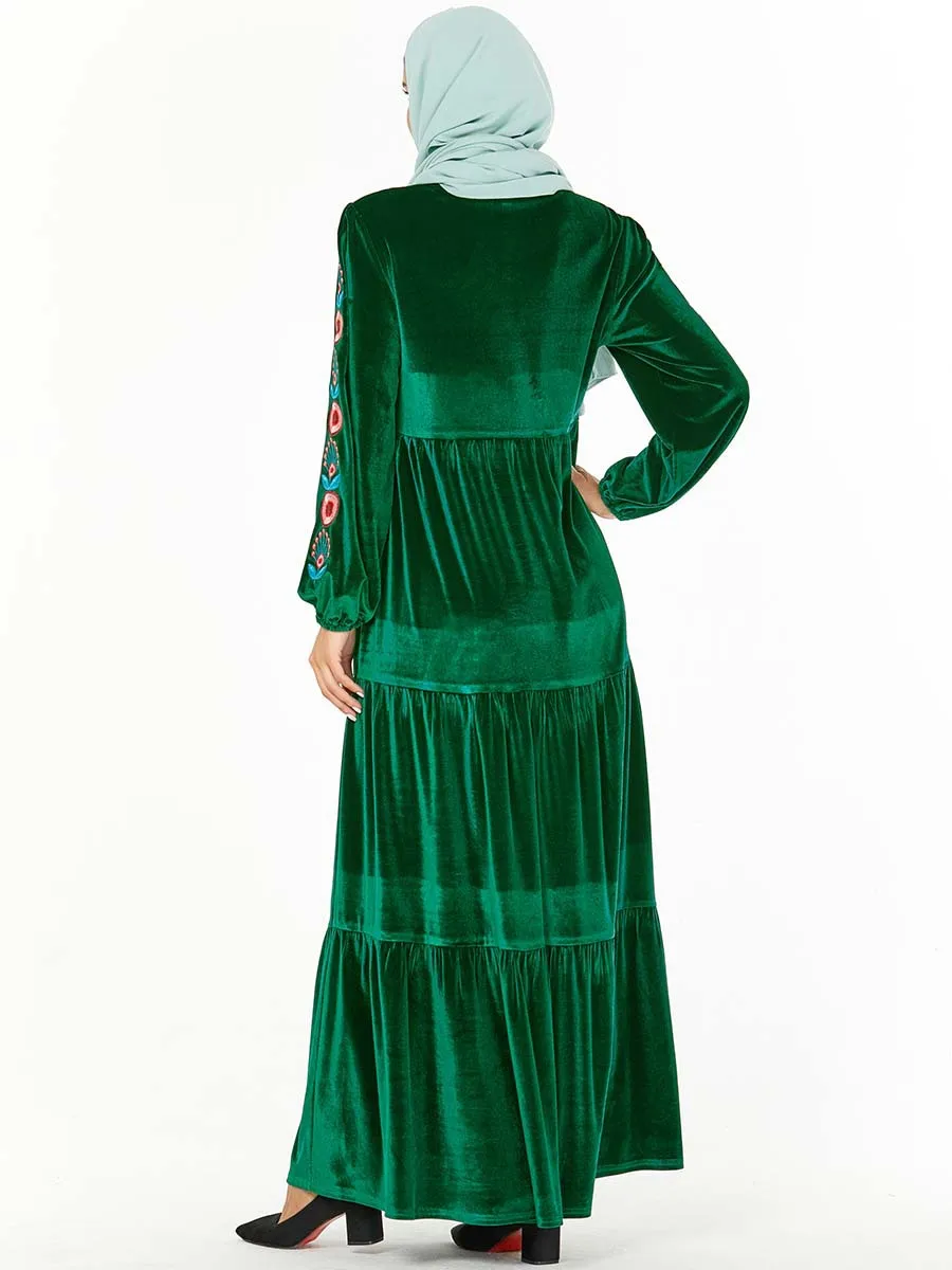 Кафтан абайя Дубайский хиджаб мусульманское платье джилбаб турецкая исламская