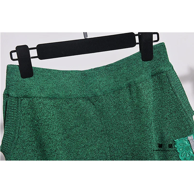 Трикотажный спортивный костюм женский комплект 2 шт. зимний контрастный цвет