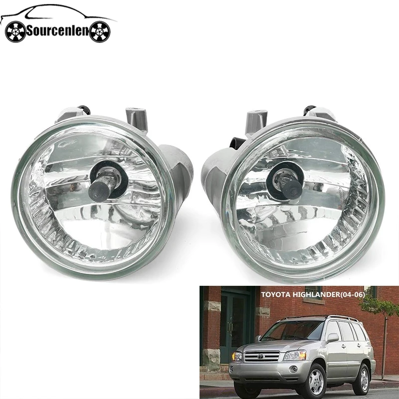 Для Toyota Highlander 2004 2005 2006 ПАРА левый и правый передний Прозрачный бампер