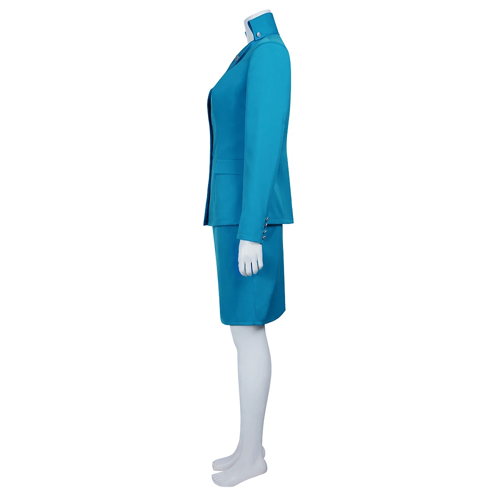 

Snowpiercer Melanie Cavill Cosplay Costume Women Blue Uniform Suit Outfit Full Set