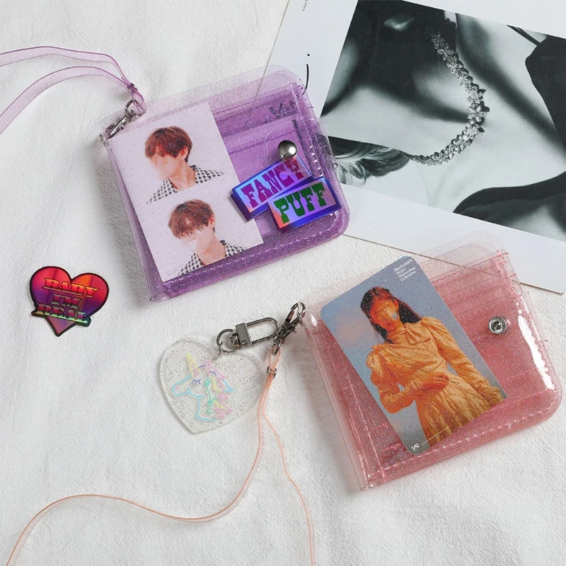 Однотонные прозрачные кошельки миниатюрный Кошелек для монет модная маленькая