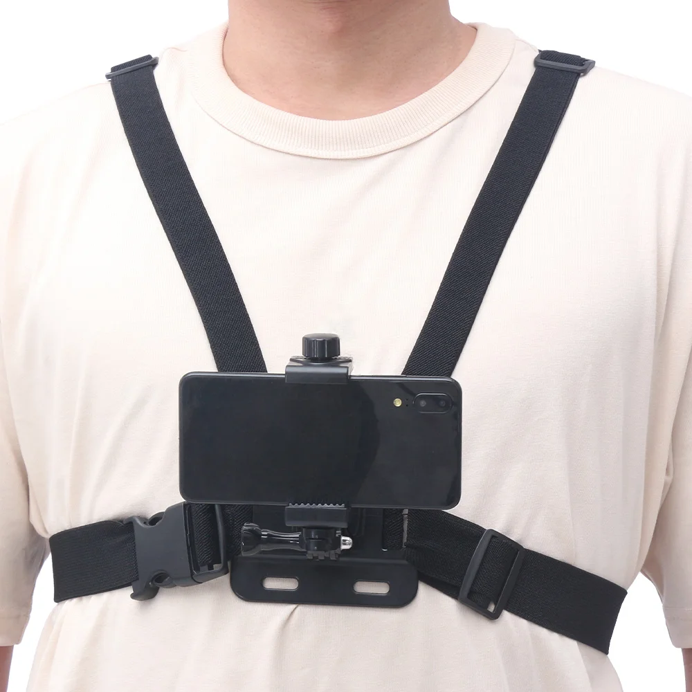 mobile phone chest mount 4 5 5inch strap holder cell phone clip action camera adjustable straps for you to discover free global shipping