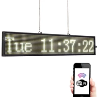 untcent white led sign 50cm android wifi wireless remote control programmable scrolling message led advertising display board