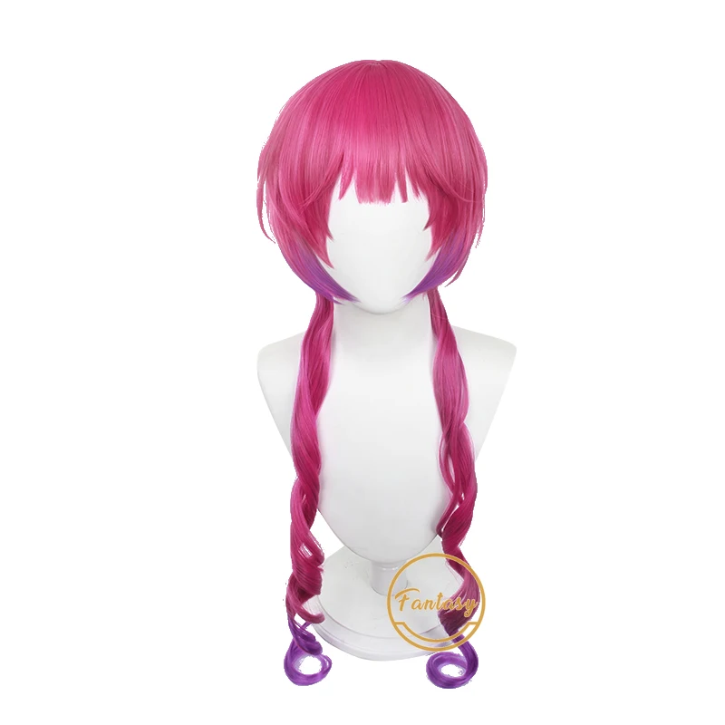 

Anime Miss Kobayashi's Dragon Maid Cosplay Wig Pink Purple Mixed Long Straight Hair Heat Resistant Synthetic Wig+ Free Wig Cap