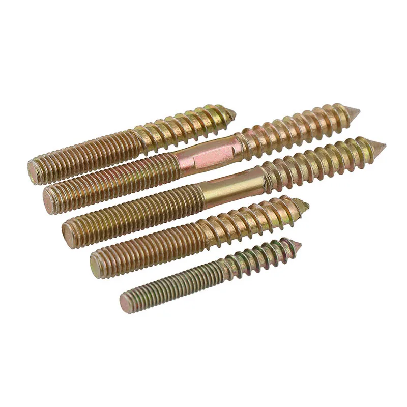 3/5/10Pcs Hanger Bolts Wood To Metal Dowels Double Ended Furniture Fixing Self Tapping Screws M6/M8
