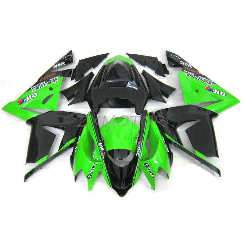 

Пластиковые обтекатели для мотоцикла, детали для Kawasaki Ninja ZX10R 2004 2005, комплекты обтекателей для кузова зеленого и черного цвета zx10r 04 05 UI06