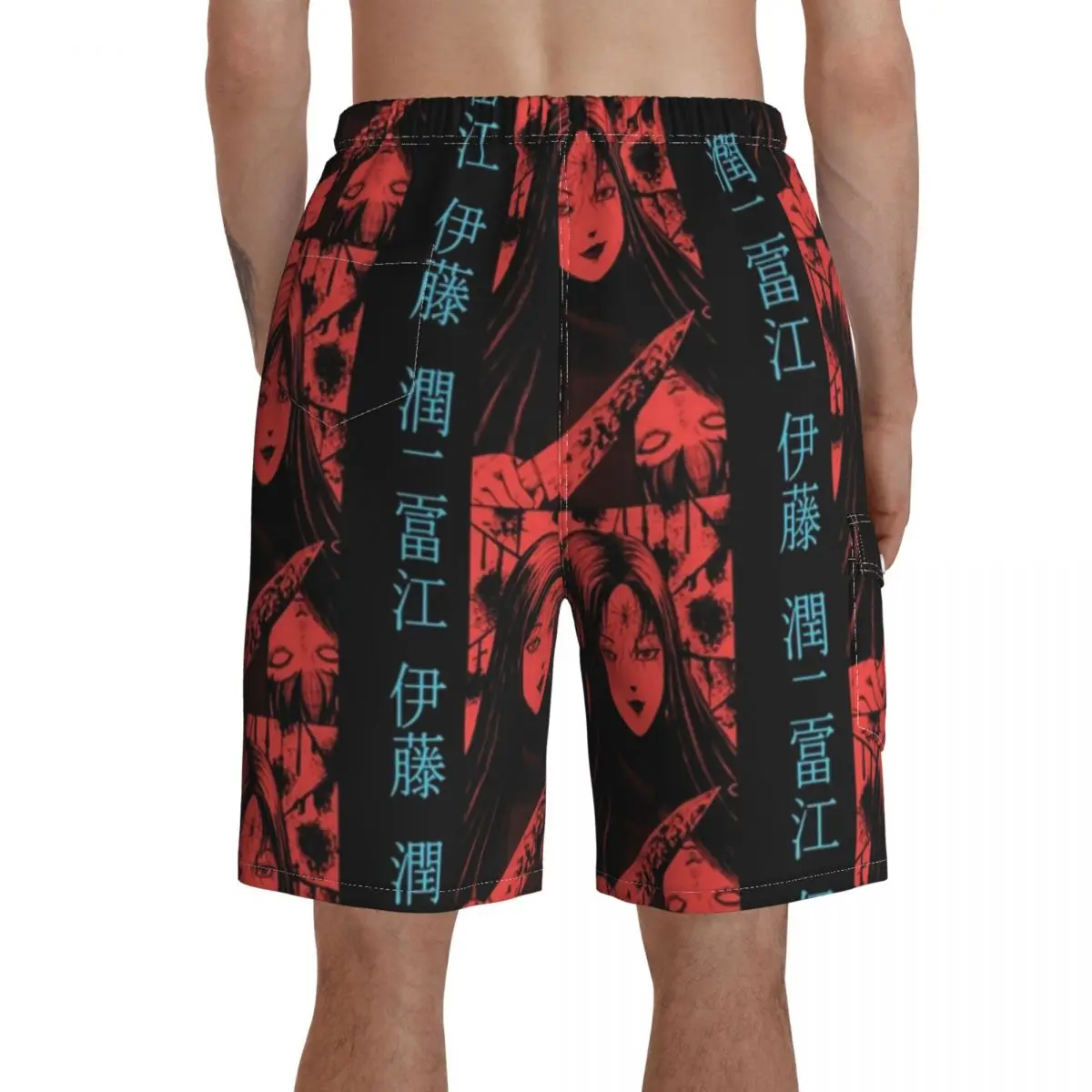 

Junji Ito Board Shorts Polyester Swimming Trunks Bathing Funny Men Swim Trunks