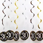 6 шт. 18213040506070 год спиральное украшение Baby Shower День рождения украшения гирлянды для взрослых DIY Декор для вечеринок