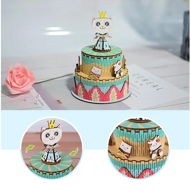 CUTEBEE Diy музыкальная шкатулка кукольный домик Миниатюрный Кукольный с деревянная