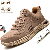 safety work shoes men indestructible steel toe cap boots lightweight anti puncture non slip comfort breathable sneakers