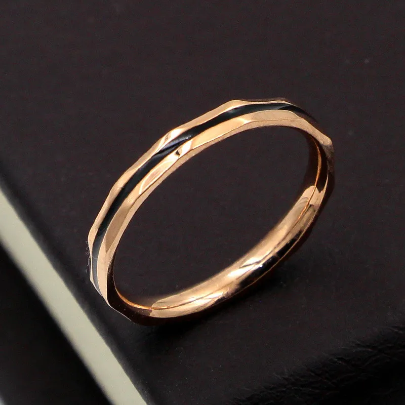 Классические черные кольца керамические из титановой стали для влюбленных