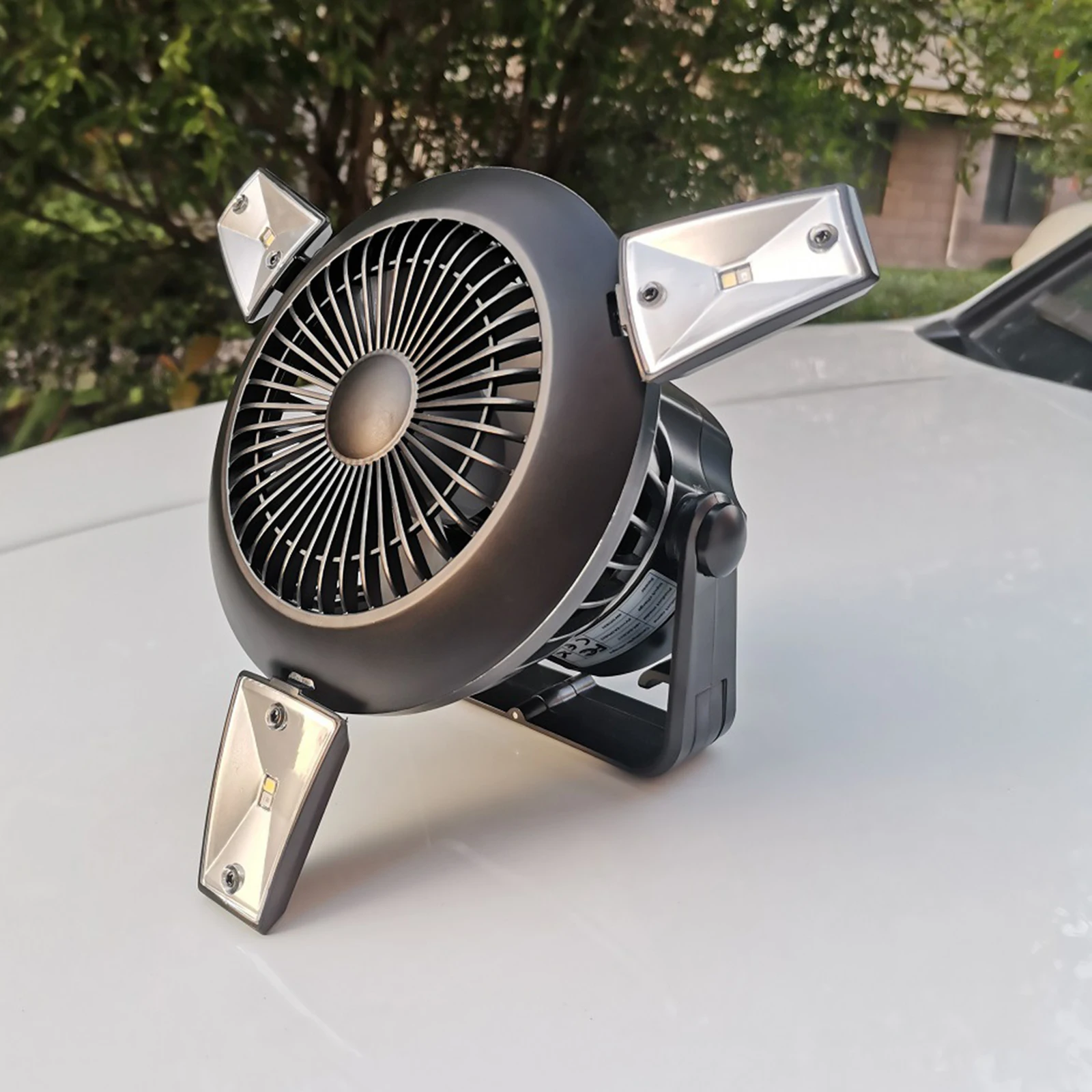 

Вентилятор для кемпинга светодиодный светодиодными лампами, портативный вентилятор на солнечной батарее, USB-вентилятор для офисного фонар...