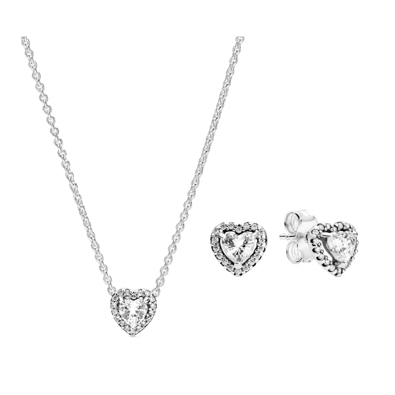 Высокое качество оригинала 925 Серебряное ожерелье серьги комплект ювелирных