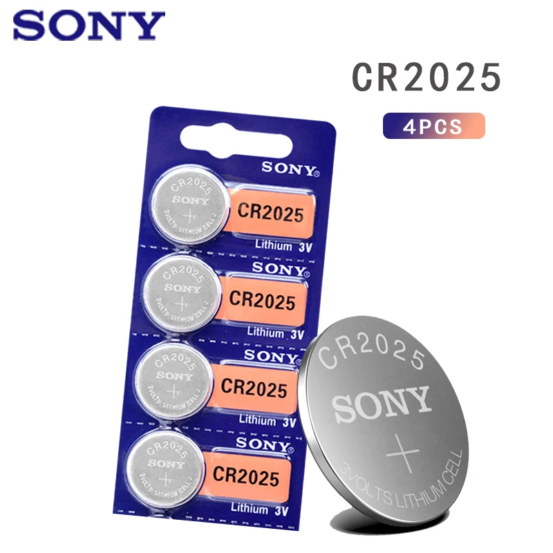 4 шт./лот sony CR2025 3V 100% оригинальная литиевая батарея для часов пульт дистанционного
