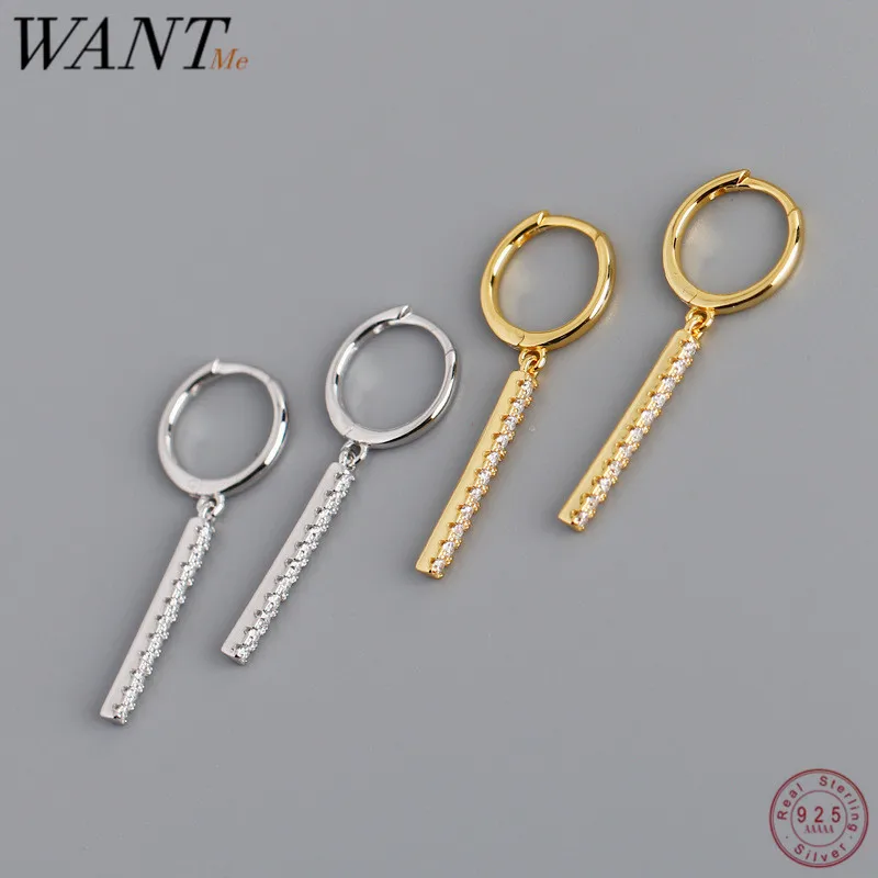 Женские серьги гвоздики с кисточками WANTME минималистичные из стерлингового