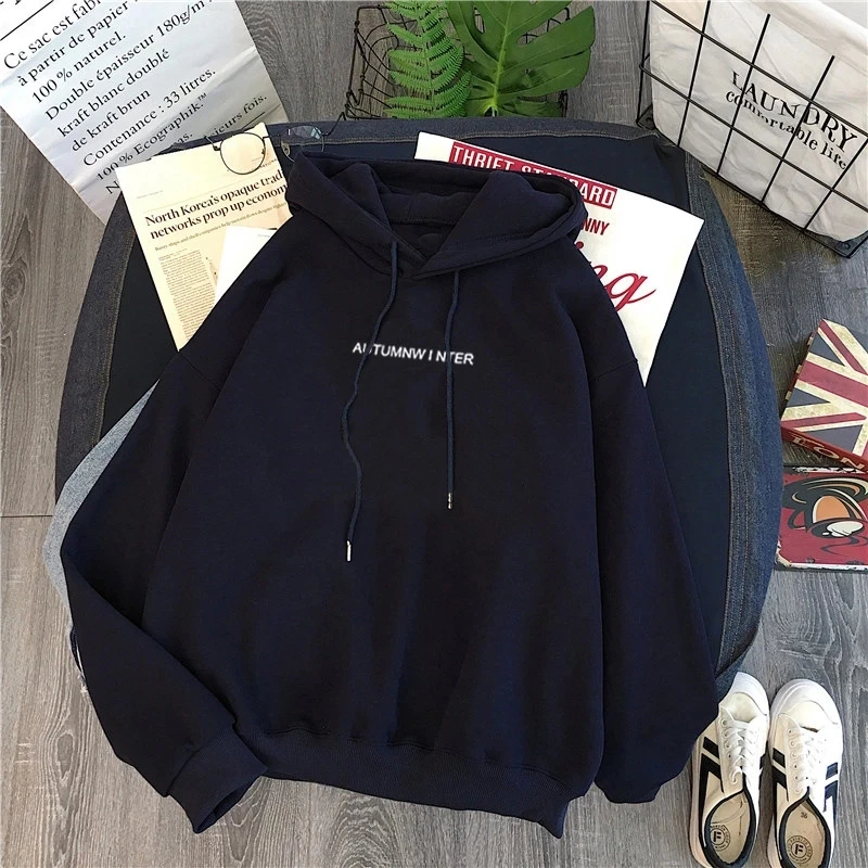 

Autumn Hoodies For Girls Large Sweatshirt Oversize Women Fleece Korean Style Female Long Sleeve Tops Coat Hood Jacket 2020