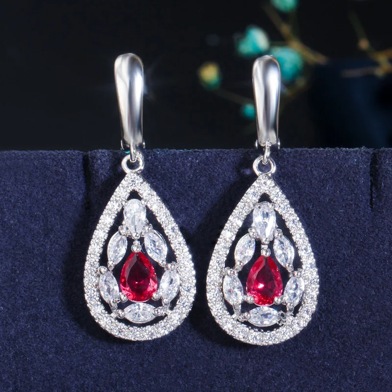 Женские вечерние комплекты из 3 предметов Pera колье с подвеской в виде капли воды и