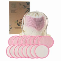16pcs1set reusable bamboo makeup remover pads 12pcsbag washable rounds cleansing facial cotton make up removal pads tool