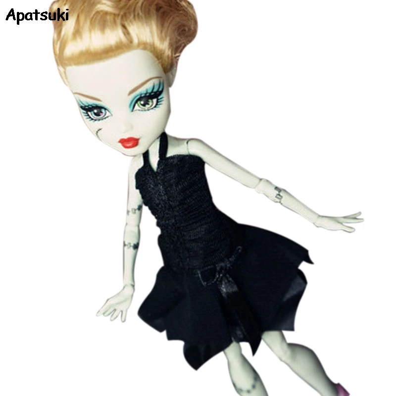 

Black Dresses For Monster High Dolls Accessories Fashion Dolls Clothes Set for Bratz Dolls Outfits For Baby 1/6 Dolls DIY Toys