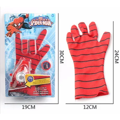 spider man glove Маскарадный костюм супергероев из фильма «Мстители Marvel», перчатка супергероев, плащ-накидка, накидка Капитана Америки, Человека-паука, Тора, Халка, маскарадная игрушка на Хэллоуин, маска для глаз - Цвет: spider man glove