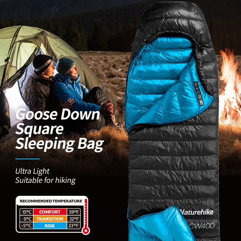 Naturehike CW400 Goose Down Sleeping Bag Ultralight Adult 750FP Thermal Outdoor Camping Hiking Bags | Спорт и развлечения