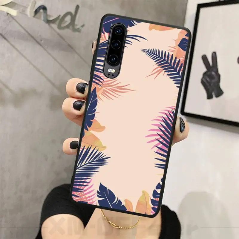 Винтажный чехол с цветочными листьями для Huawei P20 P30 P40 Pro Mate 10 20 30 Lite P Smart Y7 2019 Plus Nova 3I