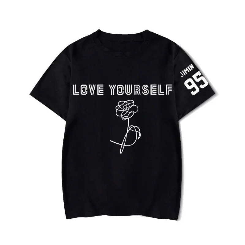 t-shirt 22 Rap Monster Джин SUGA J-HOPE JIMIN V Юнга Кук футболка LOVE YOURSELF слеза портрет комиксов футболка с узором в стиле граффити Кей-поп Харадзюку, с мультяшным принтом - Цвет: t-shirt 22