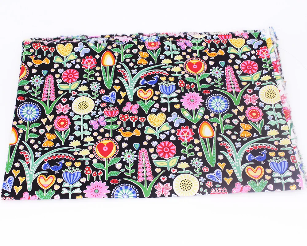 

Retro Floral Printed Poplin Fabric,Cloth,For Sewing Needlework,DIY Handmade ,Tissue Textile Telas Tecido