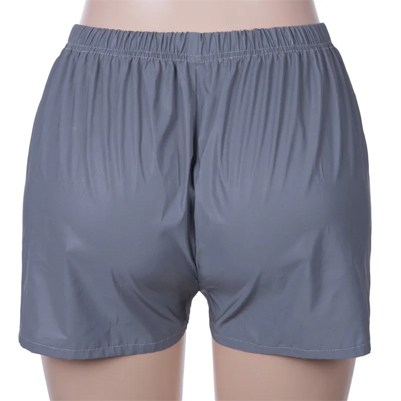 

Women Summer Reflective Shorts Night Luminous Casual High Waist Streetwear TT@88