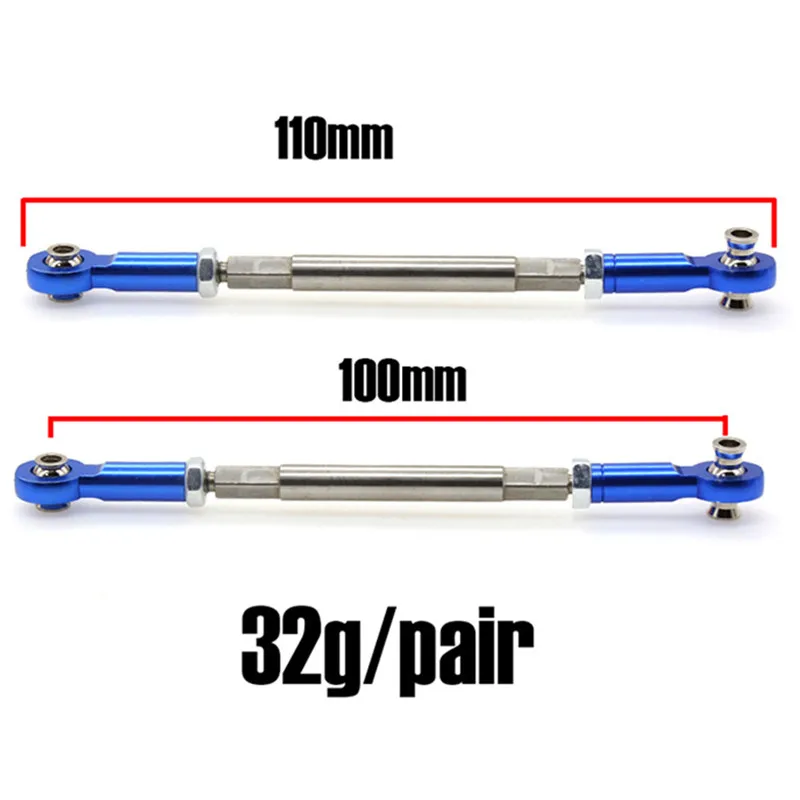 2 шт RC машины для Traxxas 1/7 Бесконечного пустынного гонщика. Нержавеющая сталь. Регулируемая передняя рулевая тяга UDR. Аксессуары 8547.