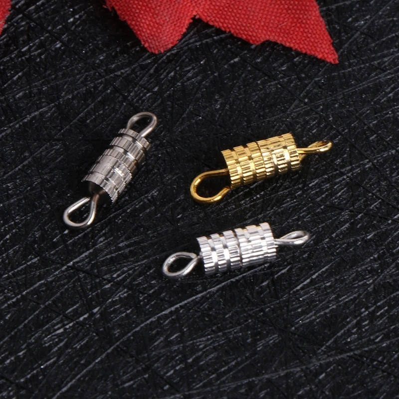 

20 Pcs Jewelry Screw Clasp For Necklace Bracelet Findings DIY Gold Silver Buckle