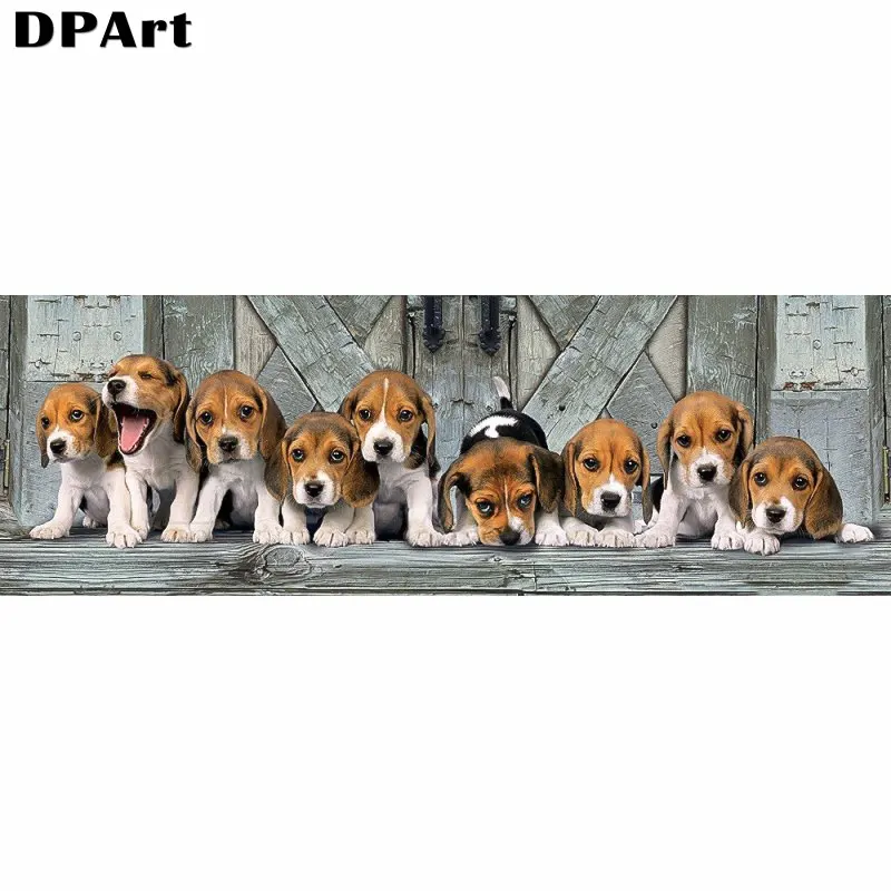 Алмазная живопись 5D полная квадратная/круглая собака семья животных картина